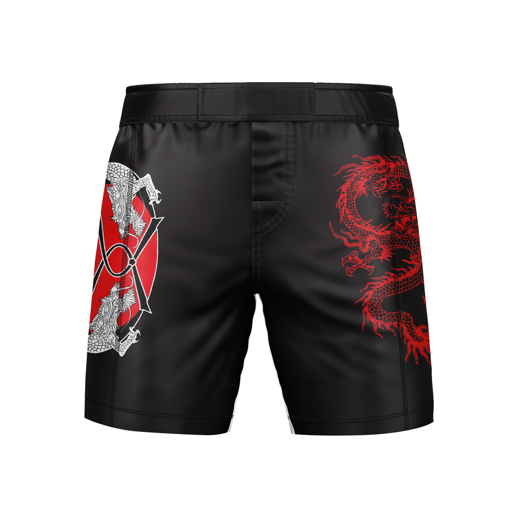 Dragons Martial Arts fight shorts Dragon Series, black