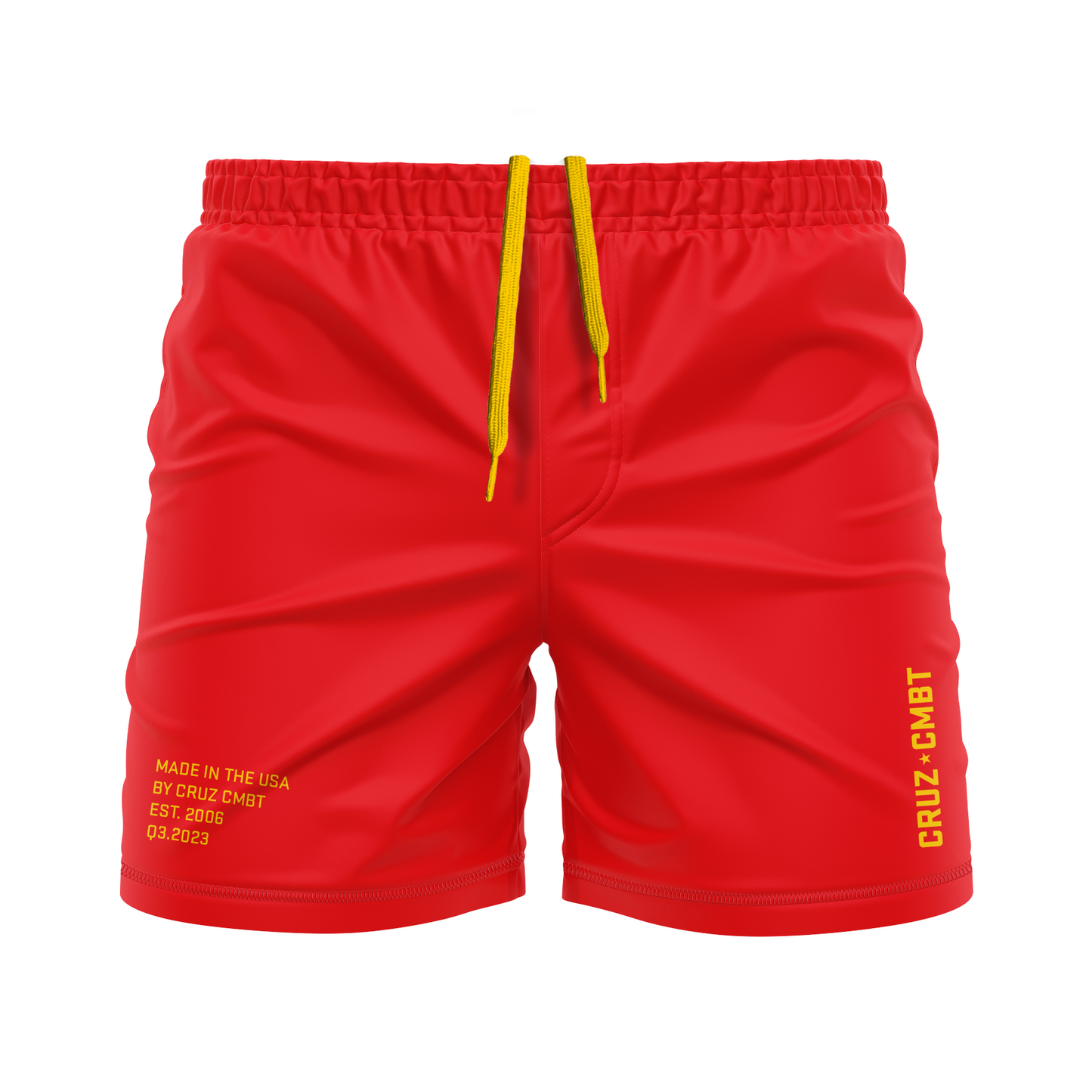 Base Collection men's FC shorts, red and athl. gold