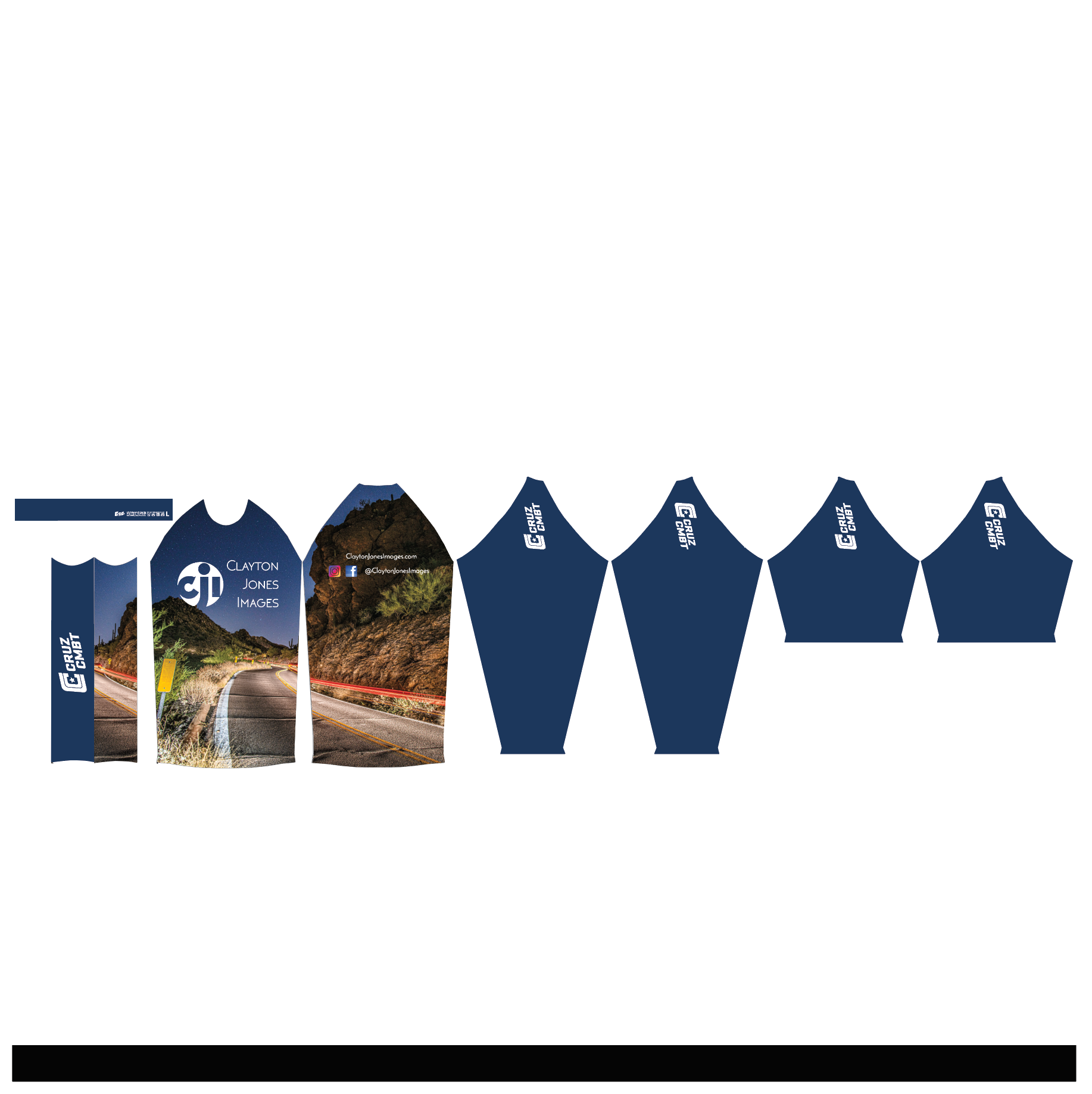 wholesale Clayton Jones Images rashguard Gates Pass Wrap CRUZ CMBT