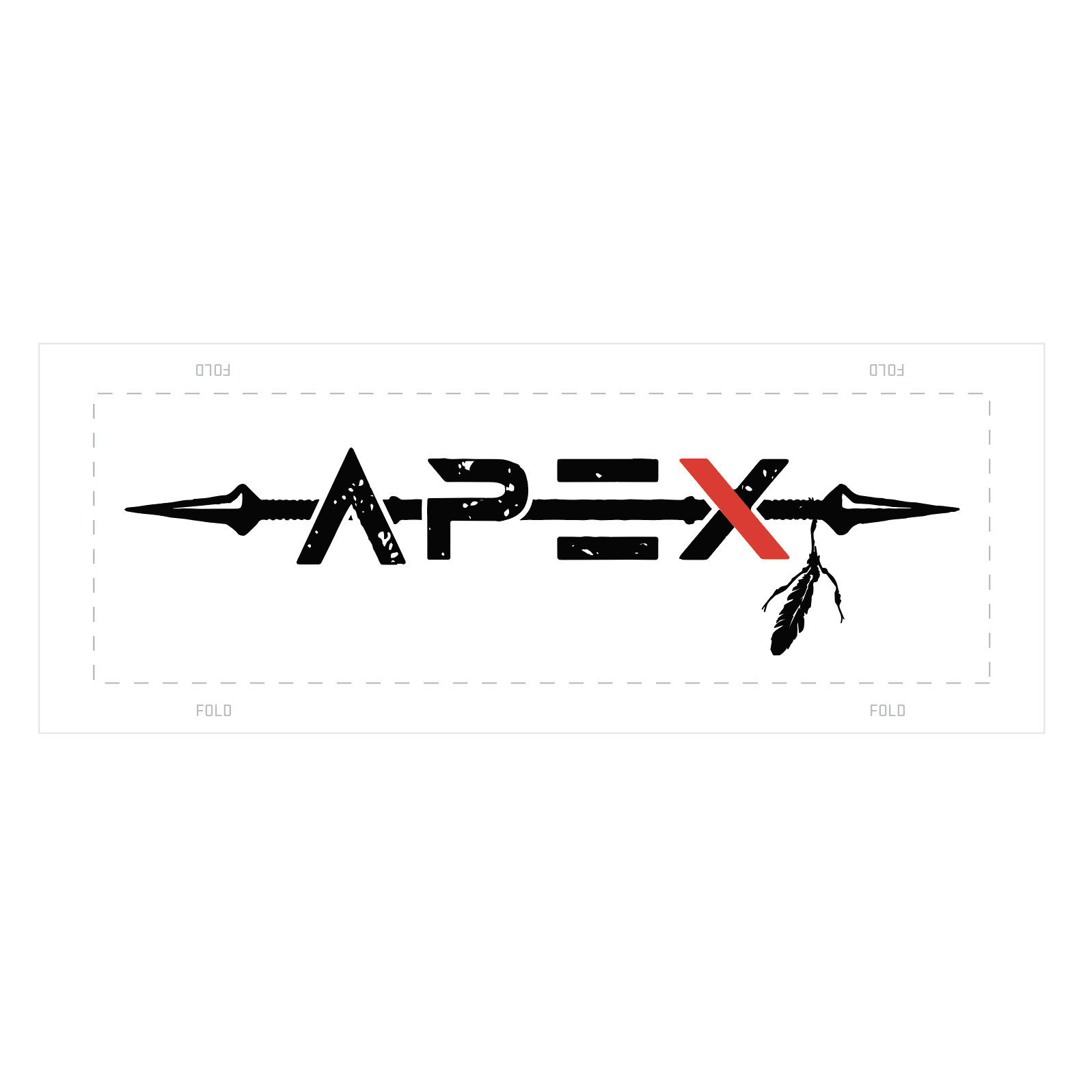 Apex Grappling bjj gi patch Spear, white