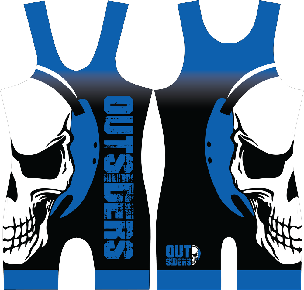 Outsiders Wrestling men's singlet Faded, blue