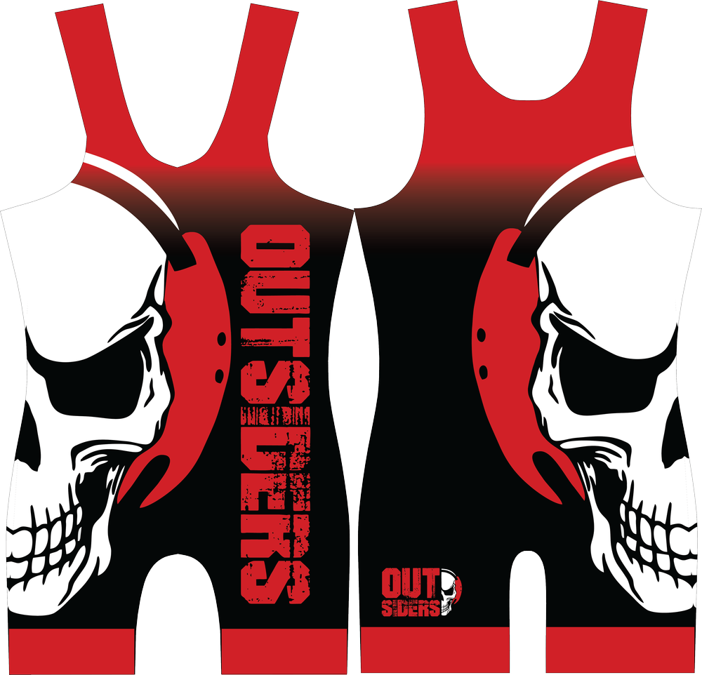 Outsiders Wrestling men's singlet Faded, red