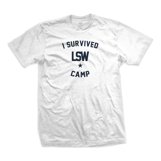 Loftonstyle tee I Survived LSW Camp, white