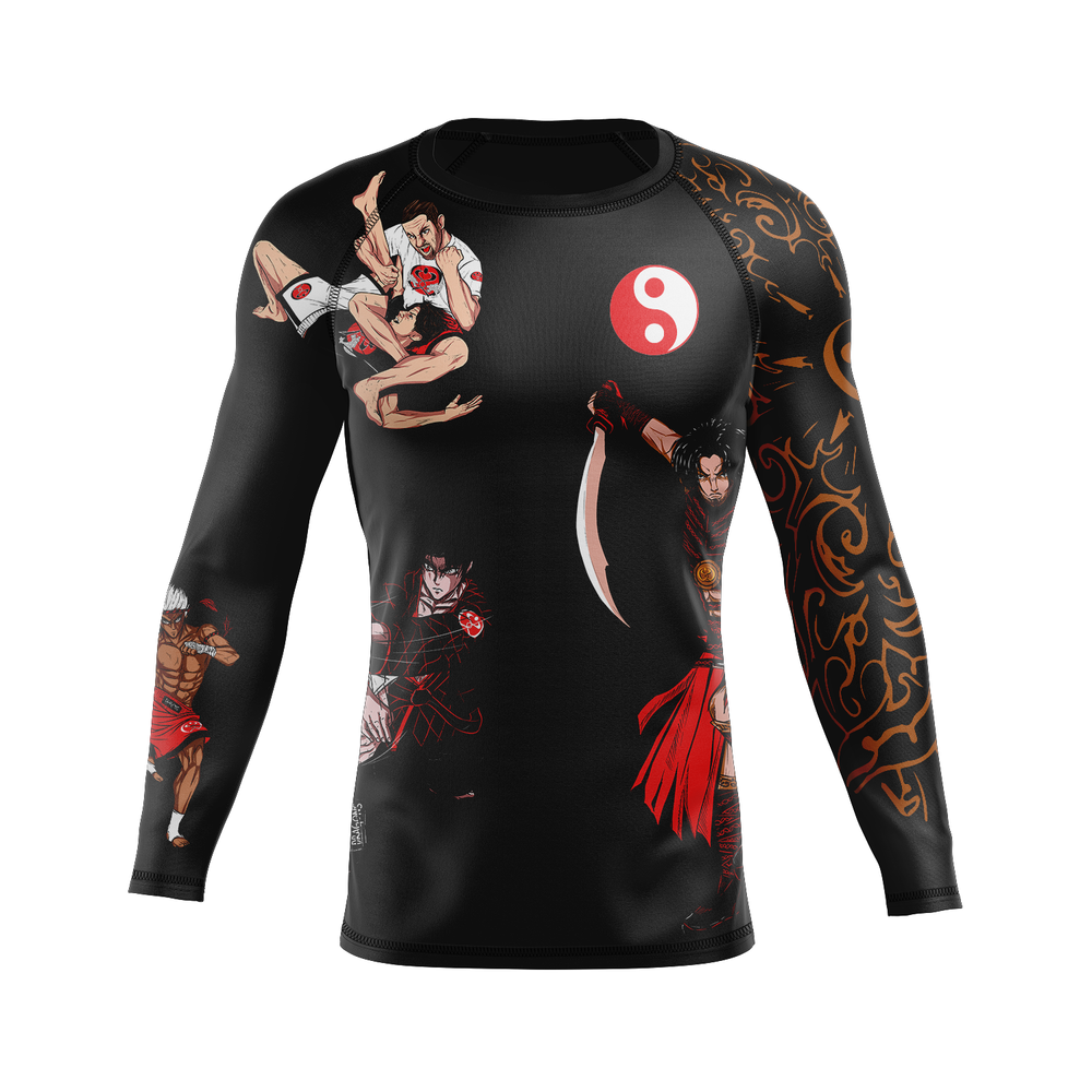 Dragons Martial Arts men's rash guard Unity Series, black