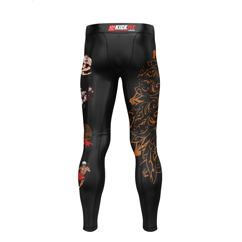 Dragons Martial Arts men's grappling tights Unity, black