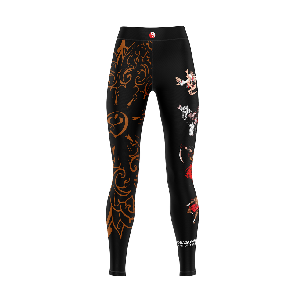 Dragons Martial Arts women's grappling tights Unity, black