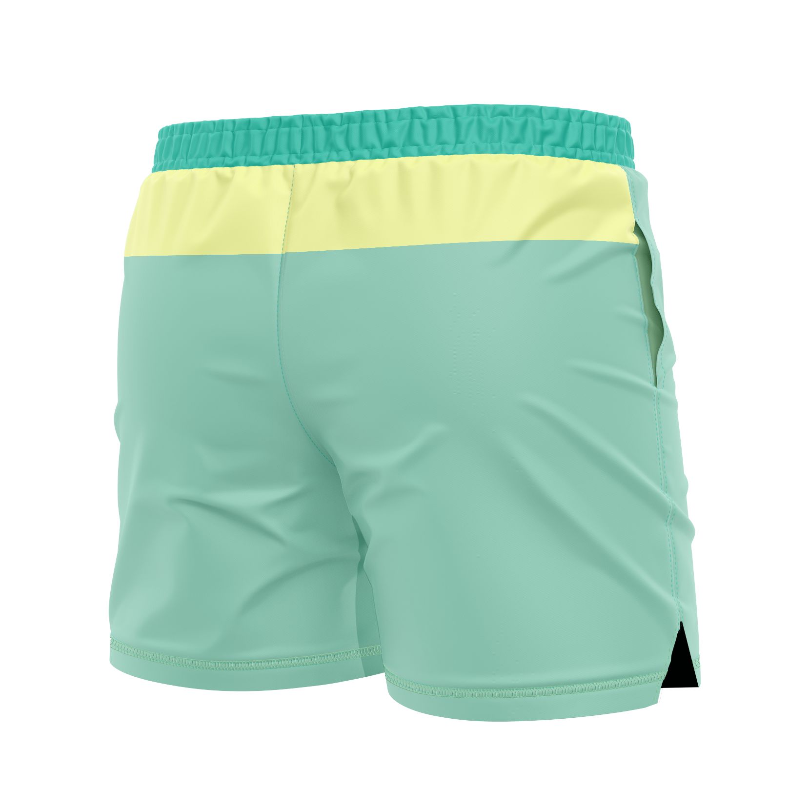 New State men's FC Shorts Pima, aqua/yellow