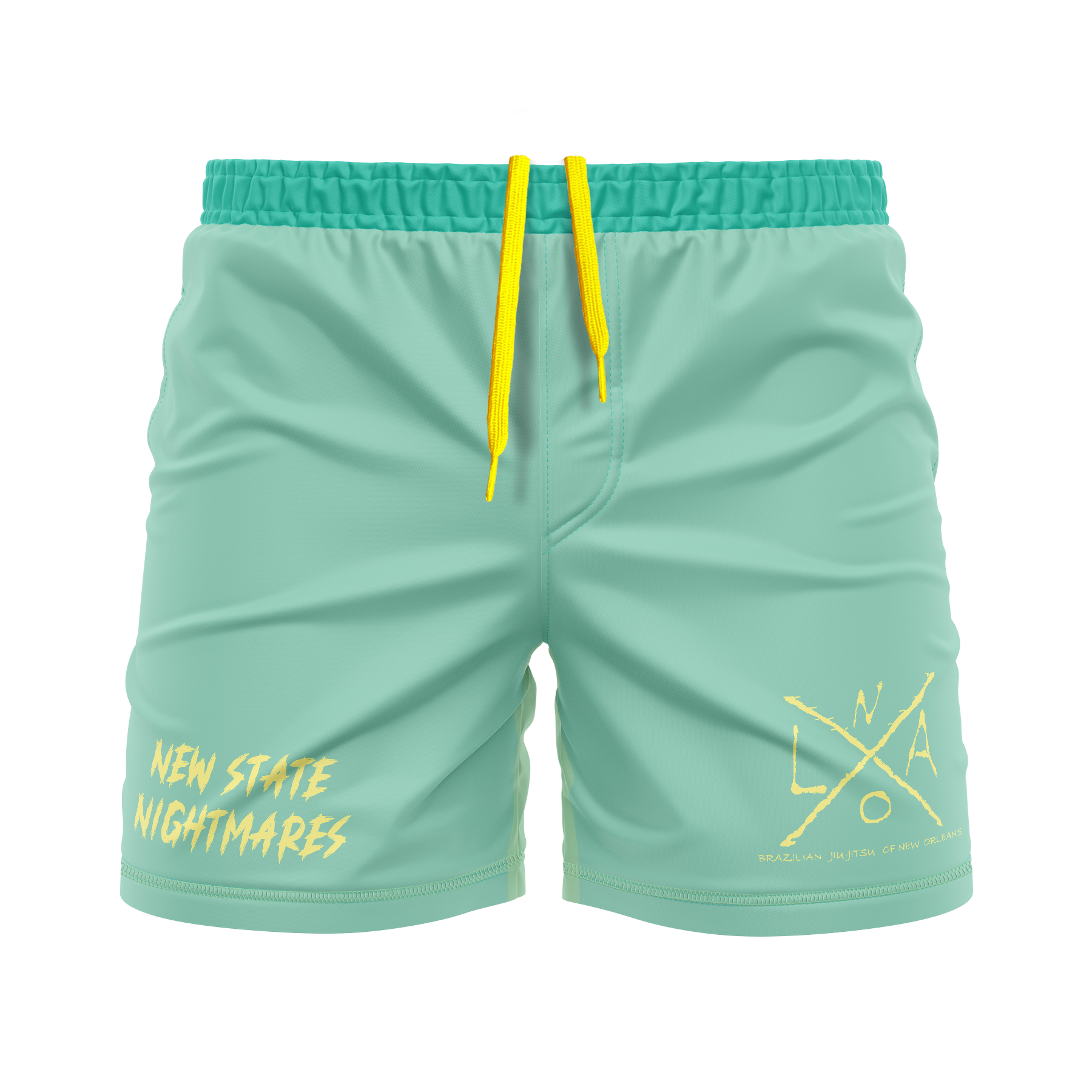 New State men's FC Shorts Pima, aqua/yellow