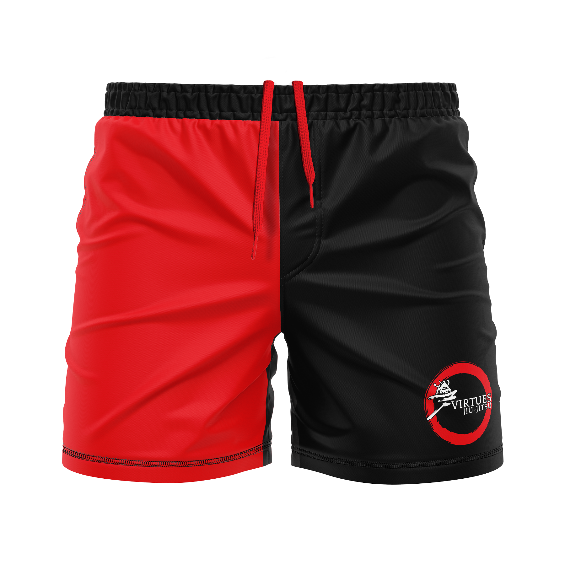 wholesale 7 Virtues men's FC shorts Standard Issue, black and red