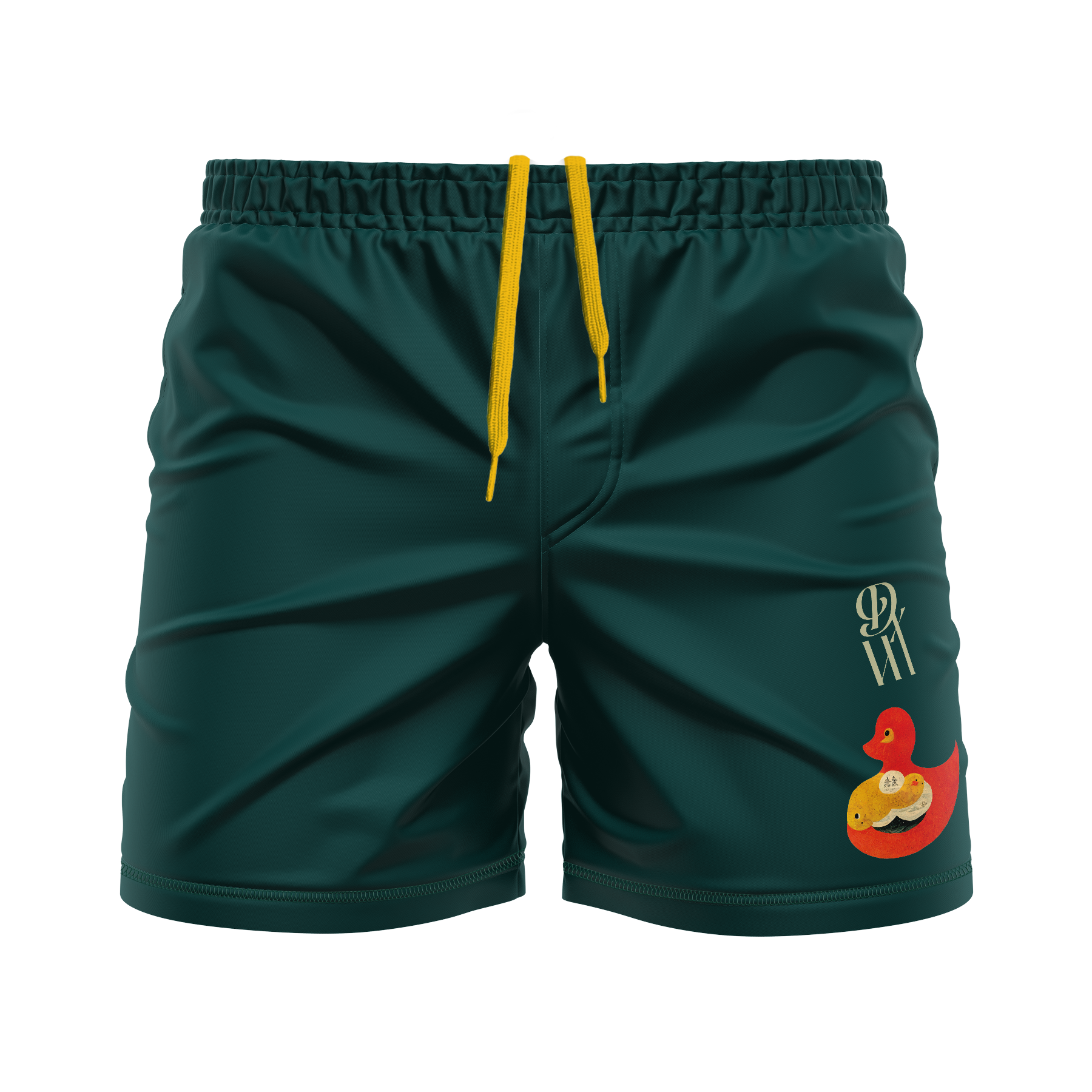 DxW: Duck Ramen men's FC shorts, deep teal