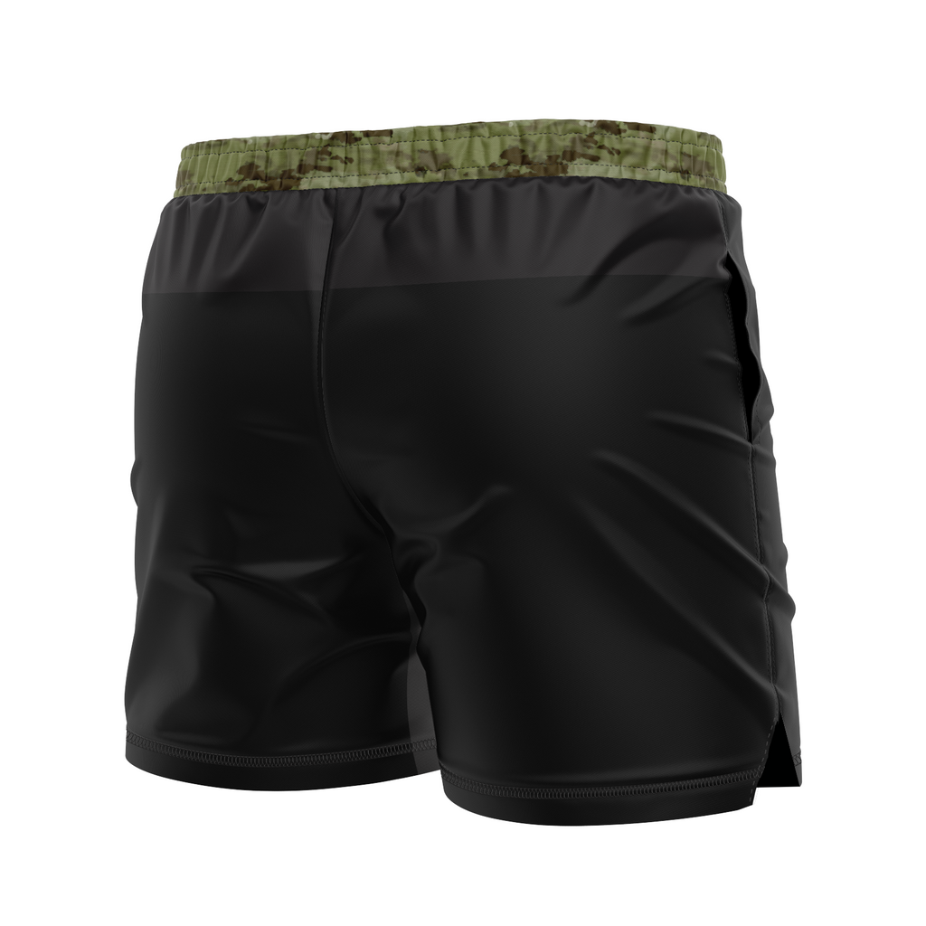 High Ground BJJ men's FC shorts 1776, black/ocp
