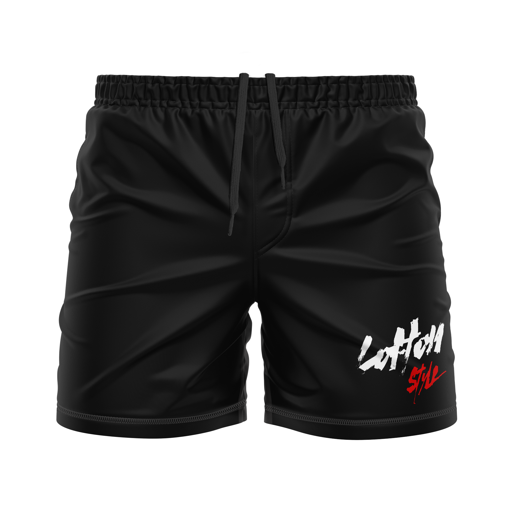 Lofton Style men's FC shorts Script, black