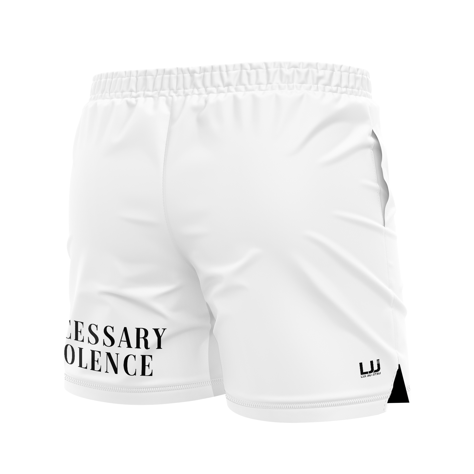 Lui Jiu Jitsu men's FC shorts Necessary Violence, white