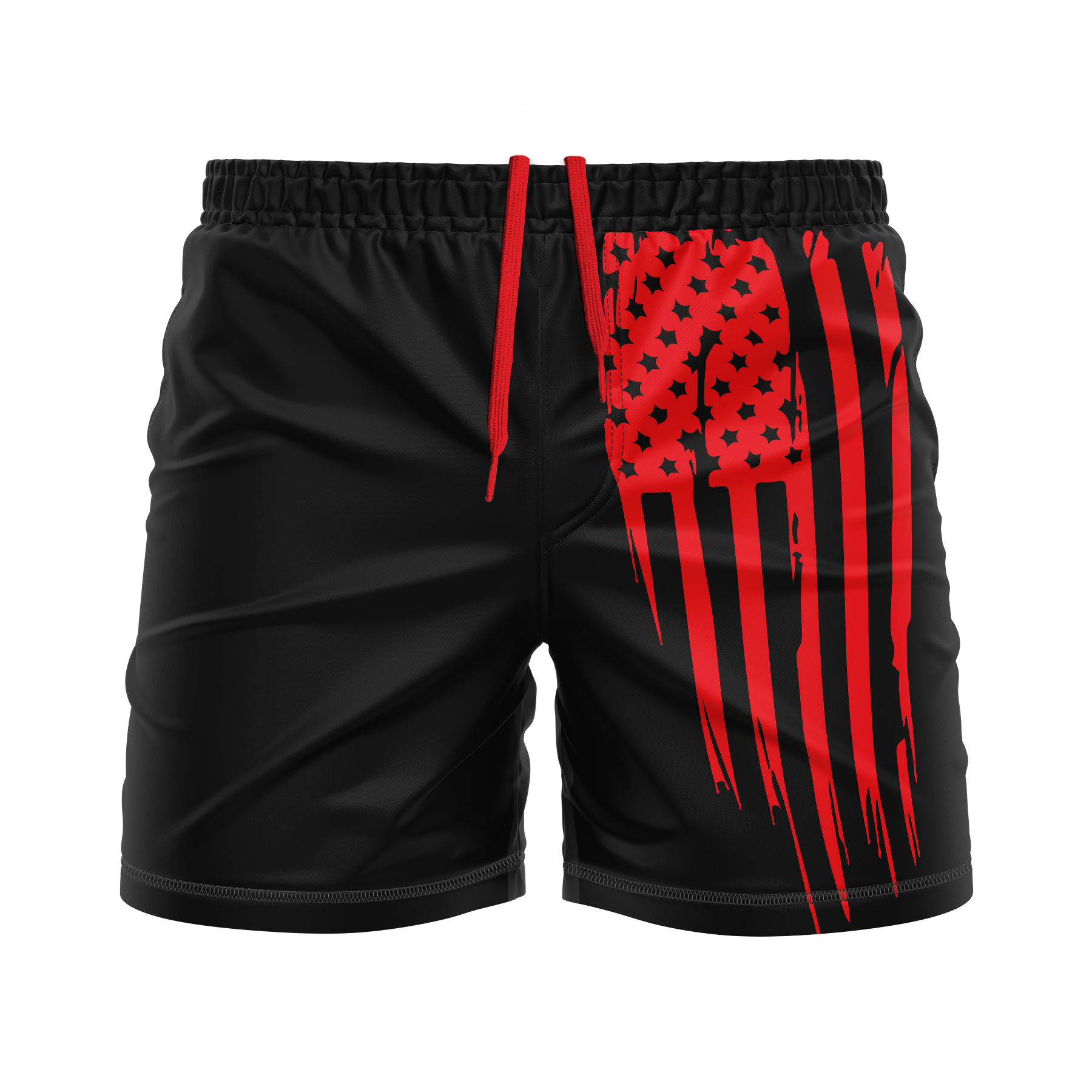 Lui Jiu Jitsu men's FC shorts Necessary Violence, black and red