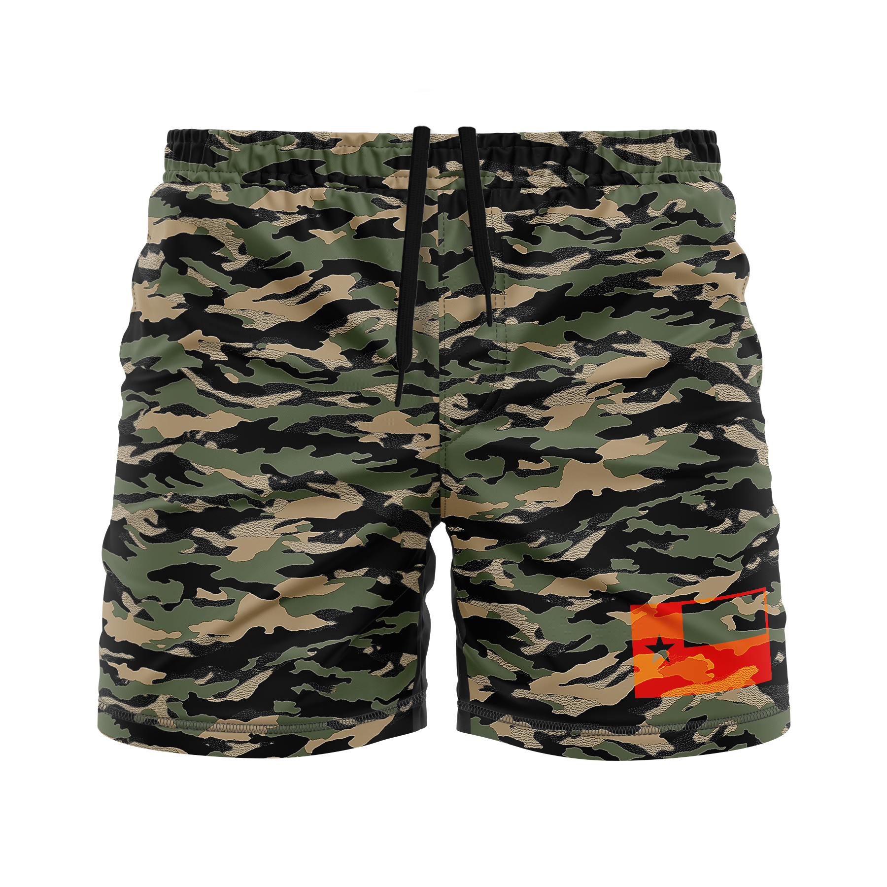 Magness Jiu Jitsu men's FC shorts El Tigre, black/tan/o.d.