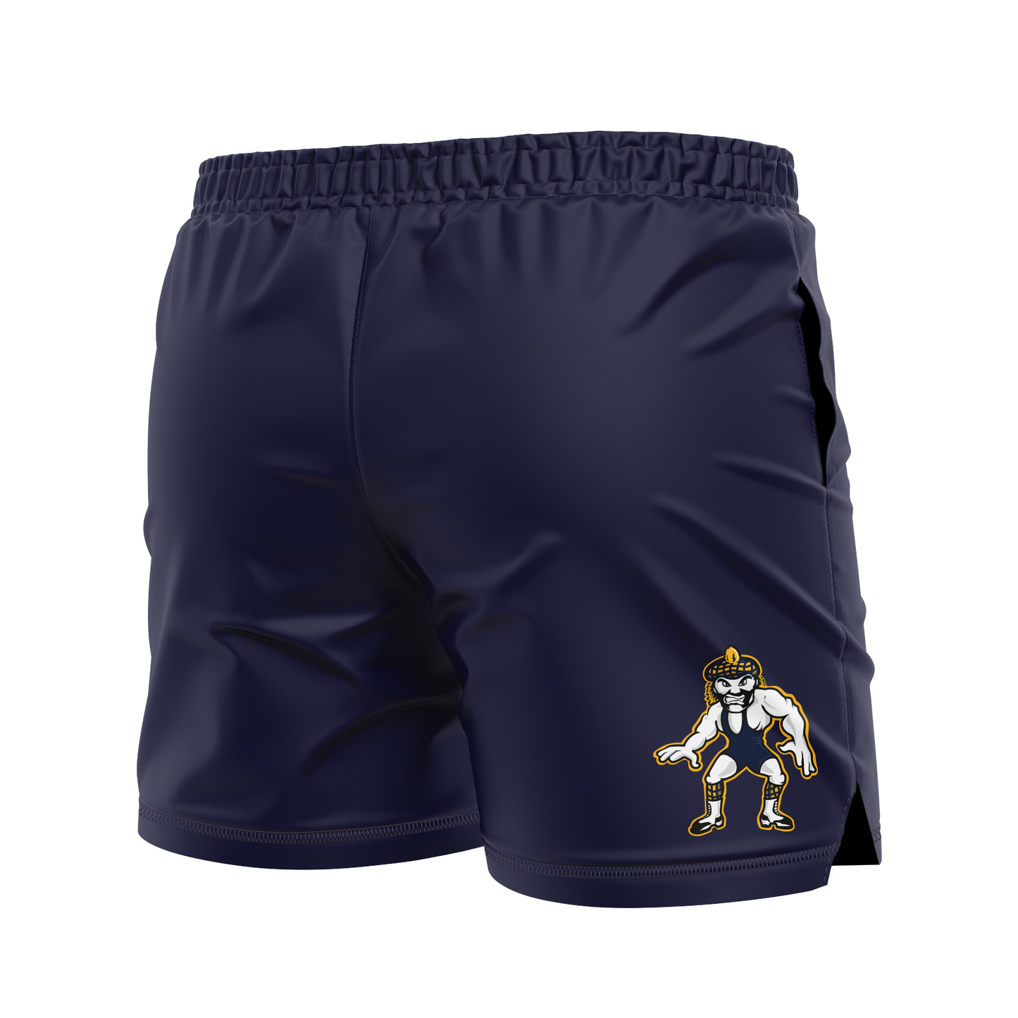 Scots Wrestling Club FC shorts Standard Issue, athl. gold on navy