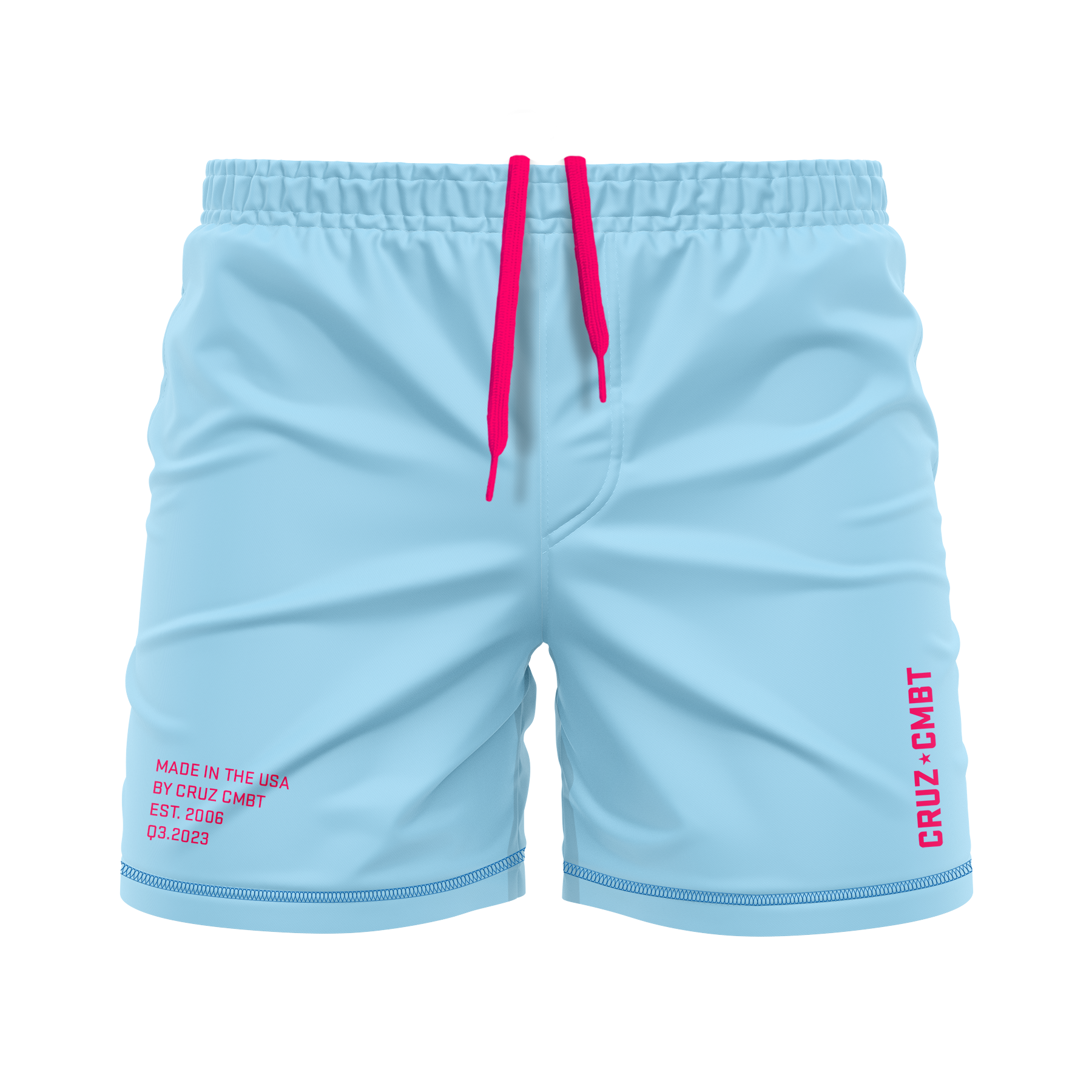 Base Collection men's FC shorts, light blue/pink