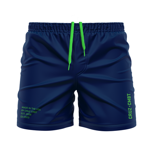 Base Collection men's FC shorts, light navy and green