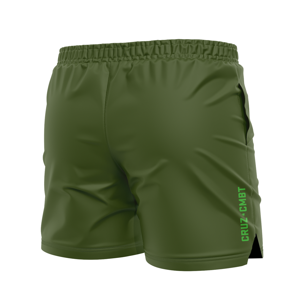 Base Collection men's FC shorts, o.d./neon green