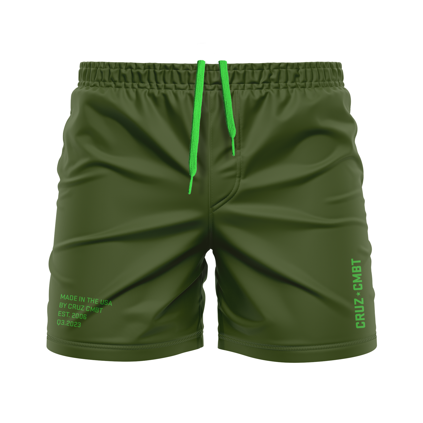 Base Collection men's FC shorts, o.d./neon green