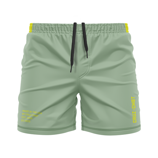 Base Collection men's FC shorts, sage/yellow/lime