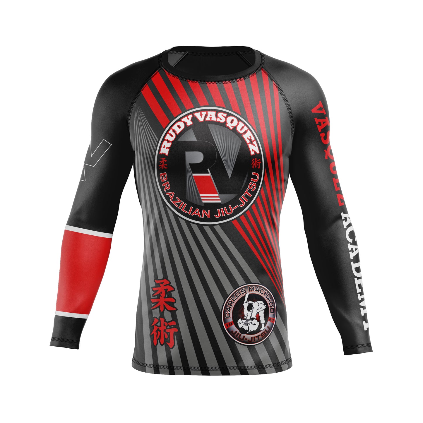 Vasquez Academy men's rash guard Ranked, black