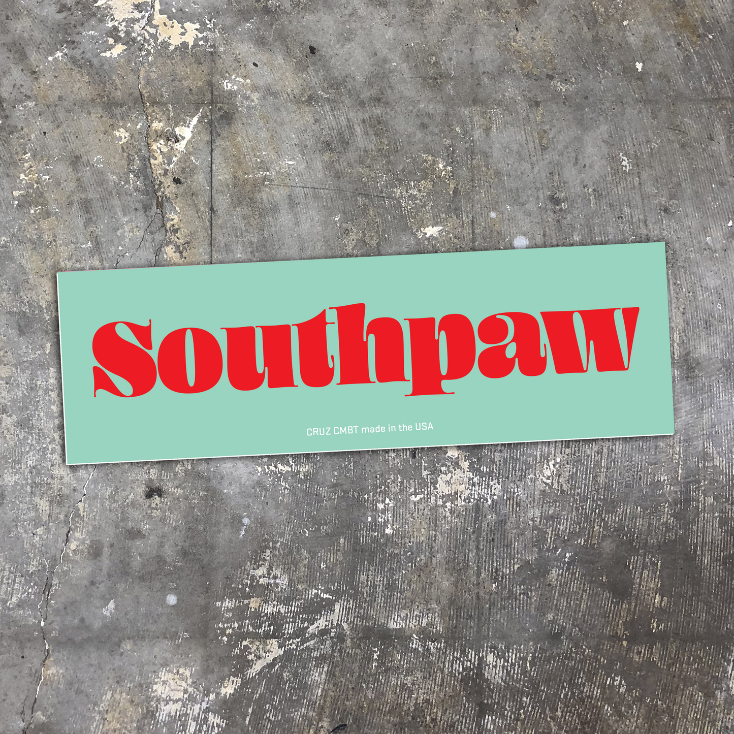 Southpaw bumper sticker