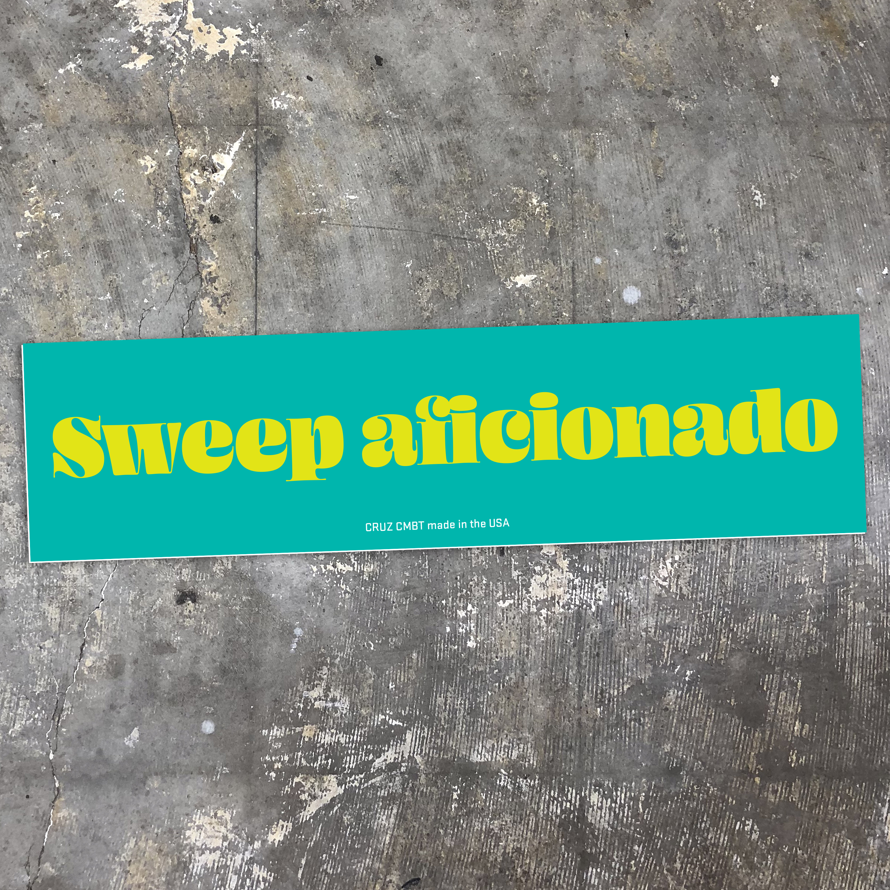 Sweep Aficionado bumper sticker