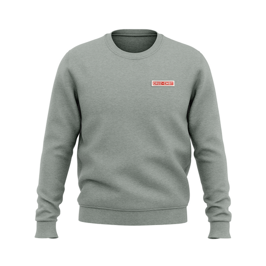 Slab cotton crew sweatshirt, lunar dust