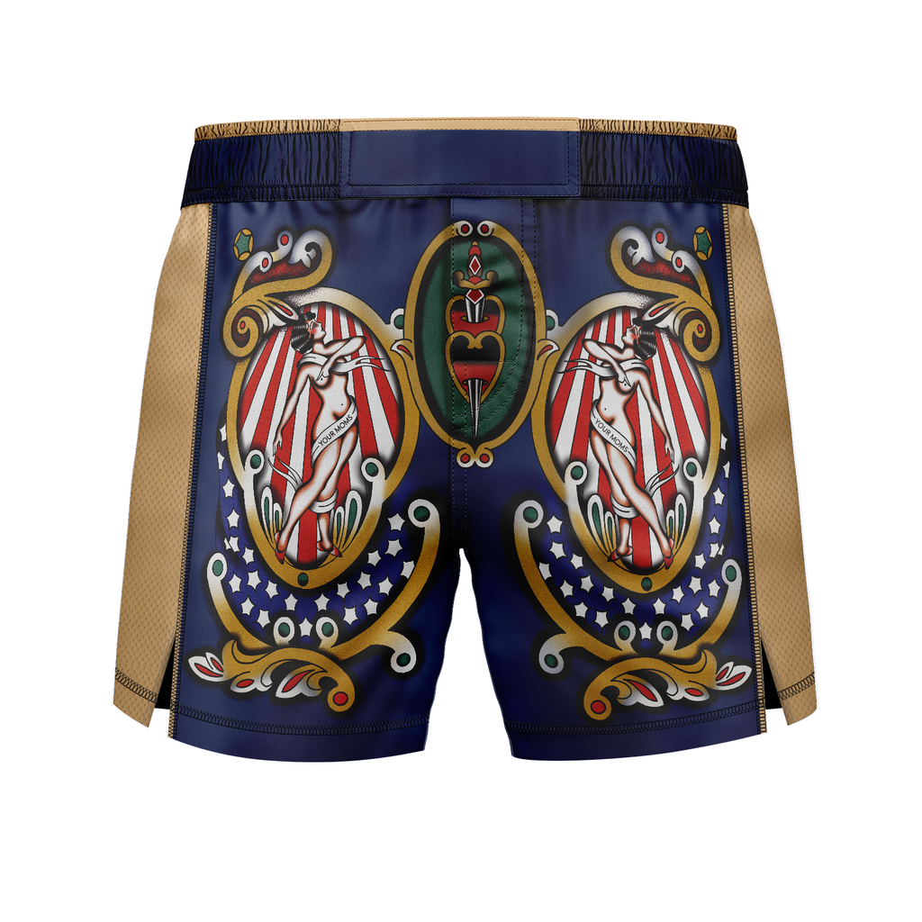 Garry Tonon men's fight shorts American Asshole, navy blue