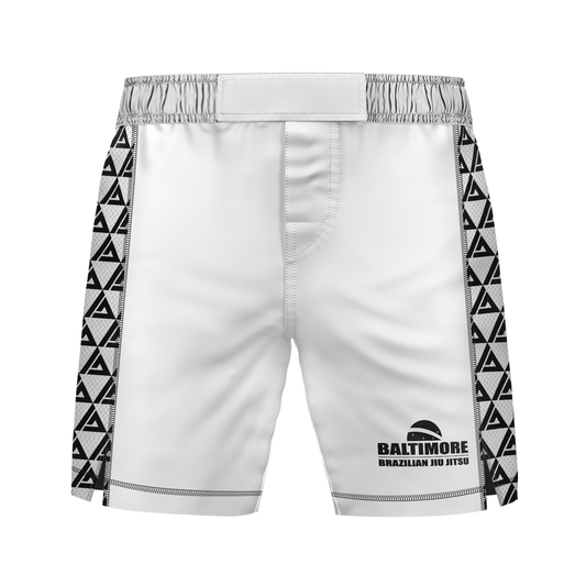 Baltimore BJJ men's fight shorts Ranked, white