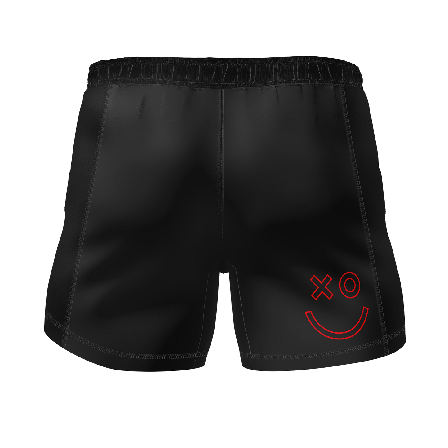 AJJ men's fight shorts The Staple, black and red