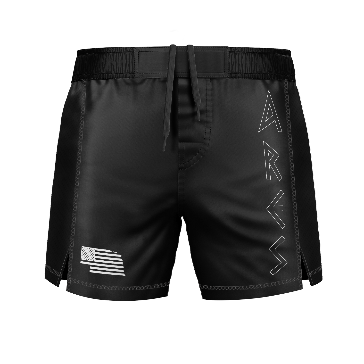 Ares BJJ Omaha men's fight shorts Black Ops, black