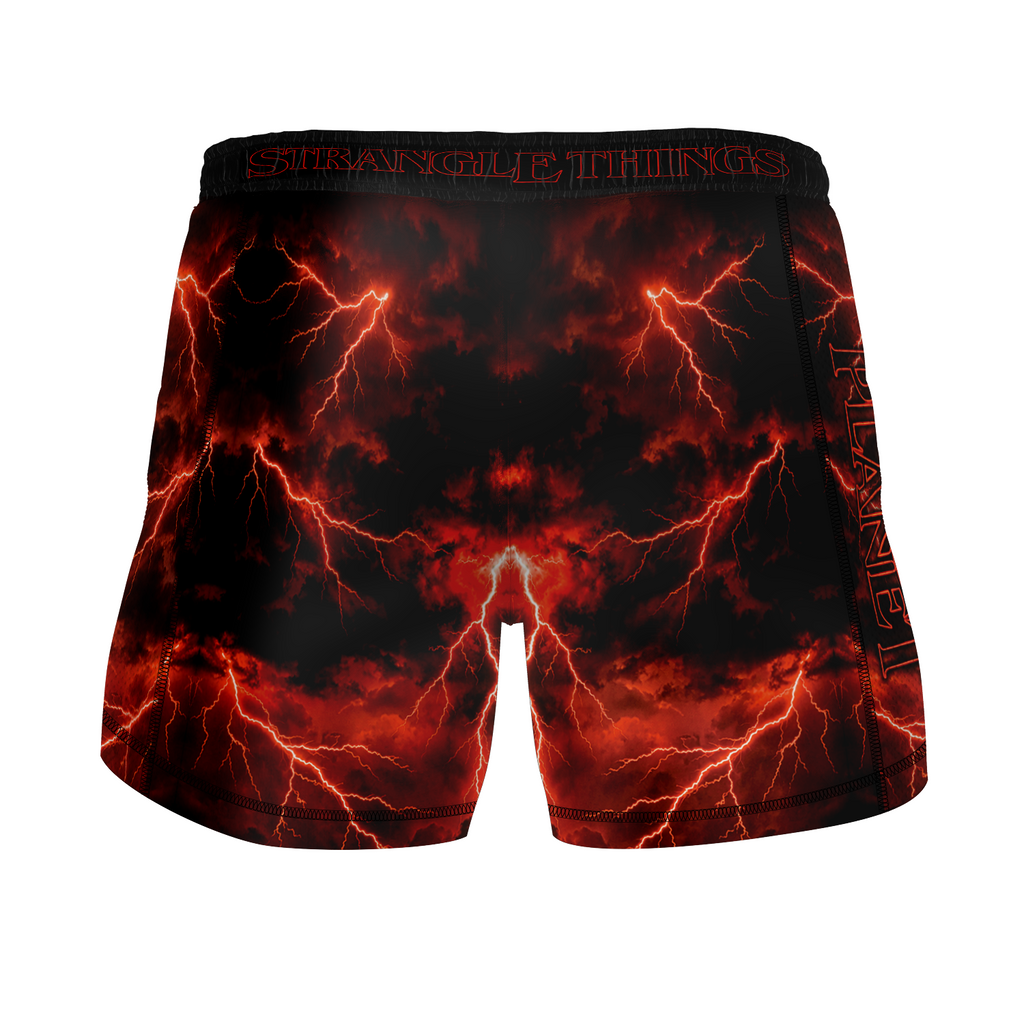 10P Masury men's fight shorts Strangle Things, black