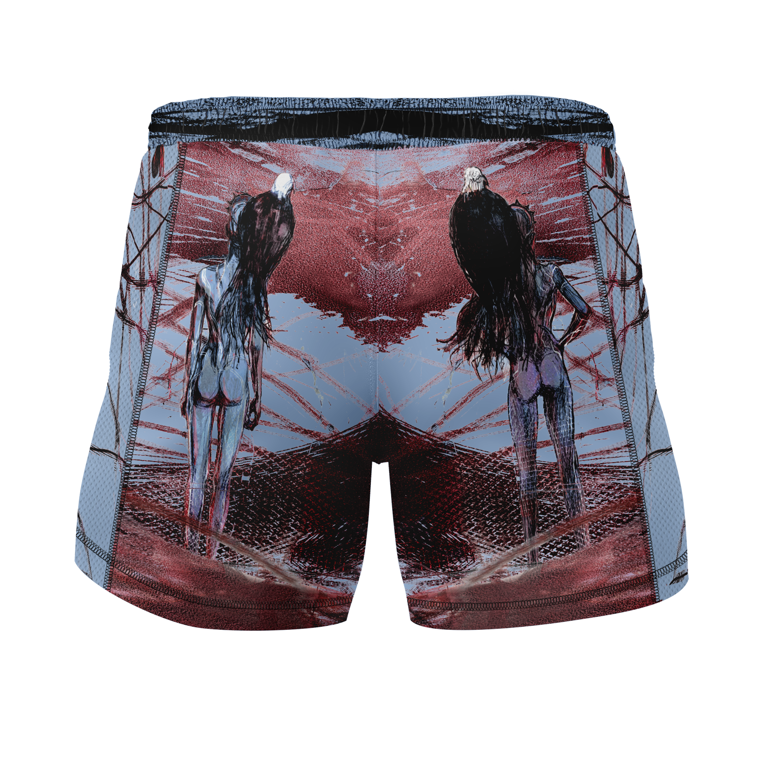 Garry Tonon men's fight shorts Iron Eagle Maiden, blue