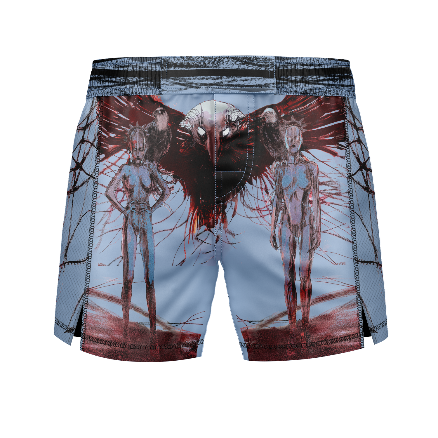 Garry Tonon men's fight shorts Iron Eagle Maiden, blue