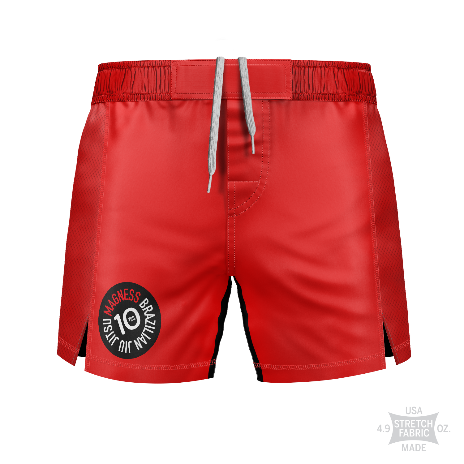 Magness Jiu JItsu men's fight shorts 10 Years, red