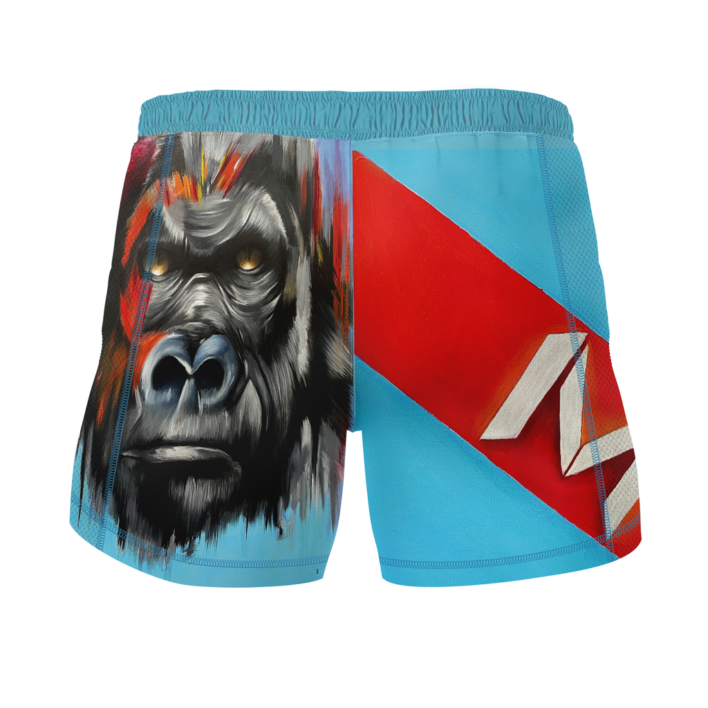 Magness Jiu JItsu men's fight shorts Gorilla Dayz, blue