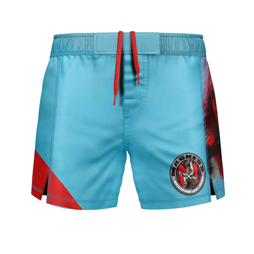 Magness Jiu JItsu men's fight shorts Gorilla Dayz, blue