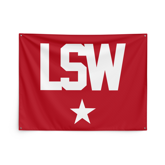 Loftonstyle Wrestling garage banner LSW, red
