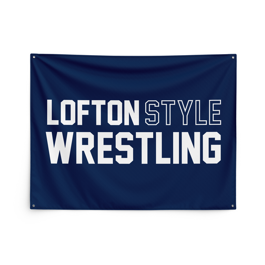 Loftonstyle Wrestling garage banner Standard Issue, light navy