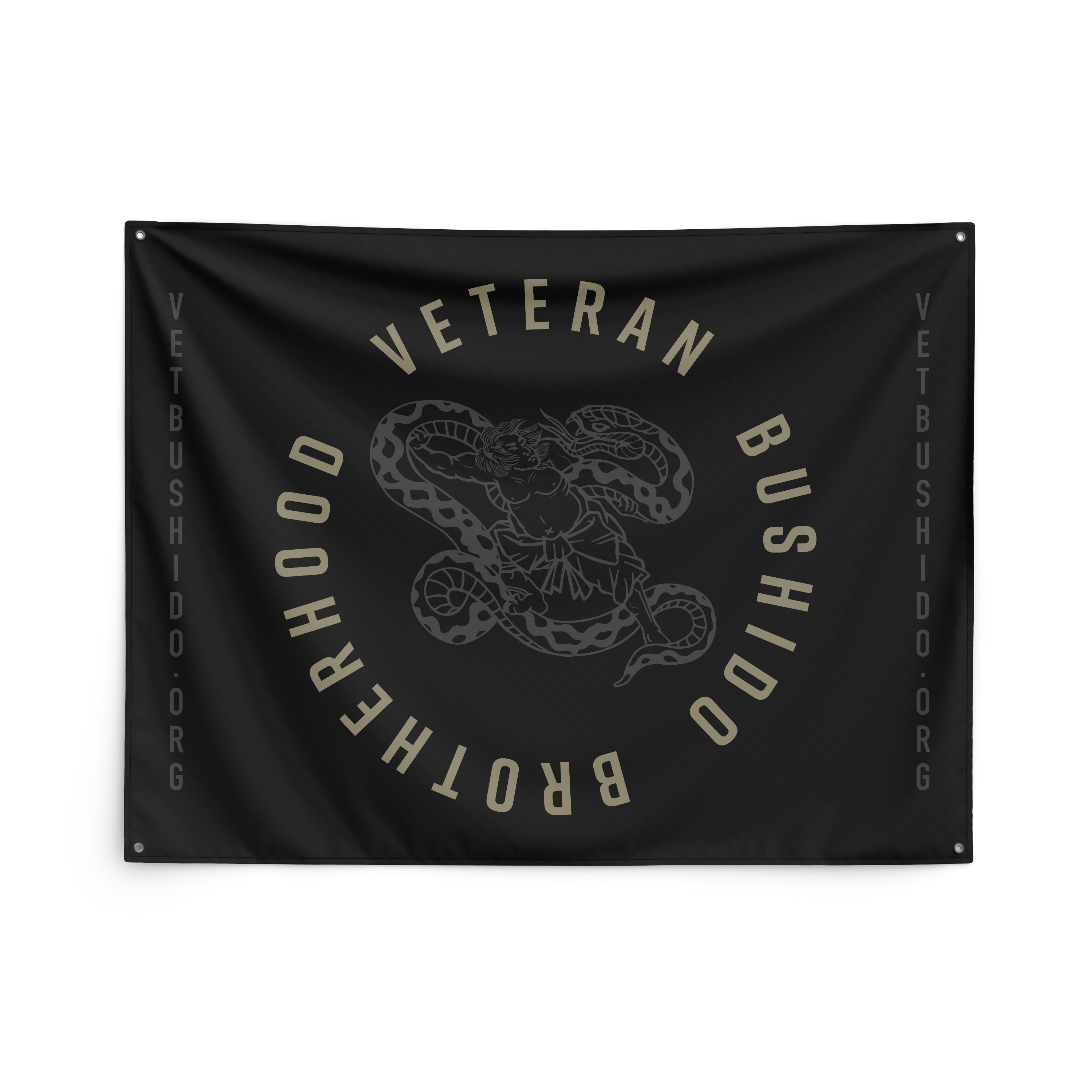 Veteran Bushido Brotherhood garage banner Standard Issue, black
