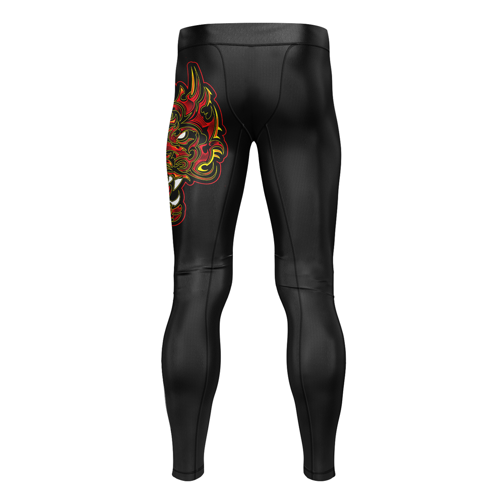 Dragons Martial Arts men's grappling tights Be Bold Series, black