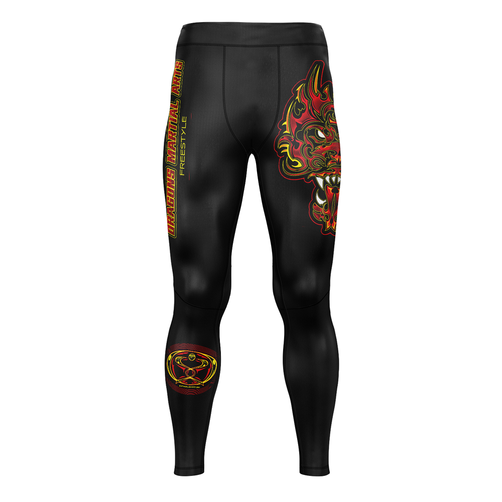 Dragons Martial Arts men's grappling tights Be Bold Series, black