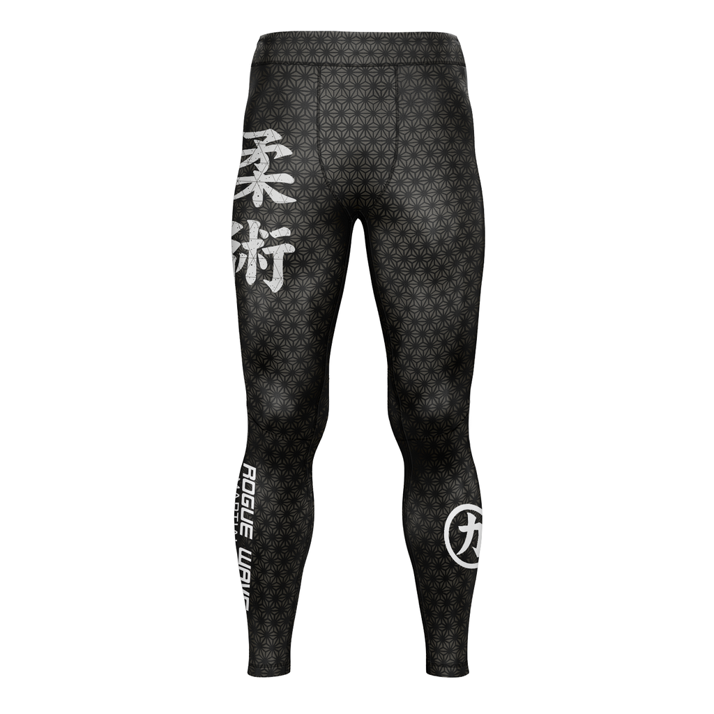 Rogue Wave men's grappling tights Fractal, grey