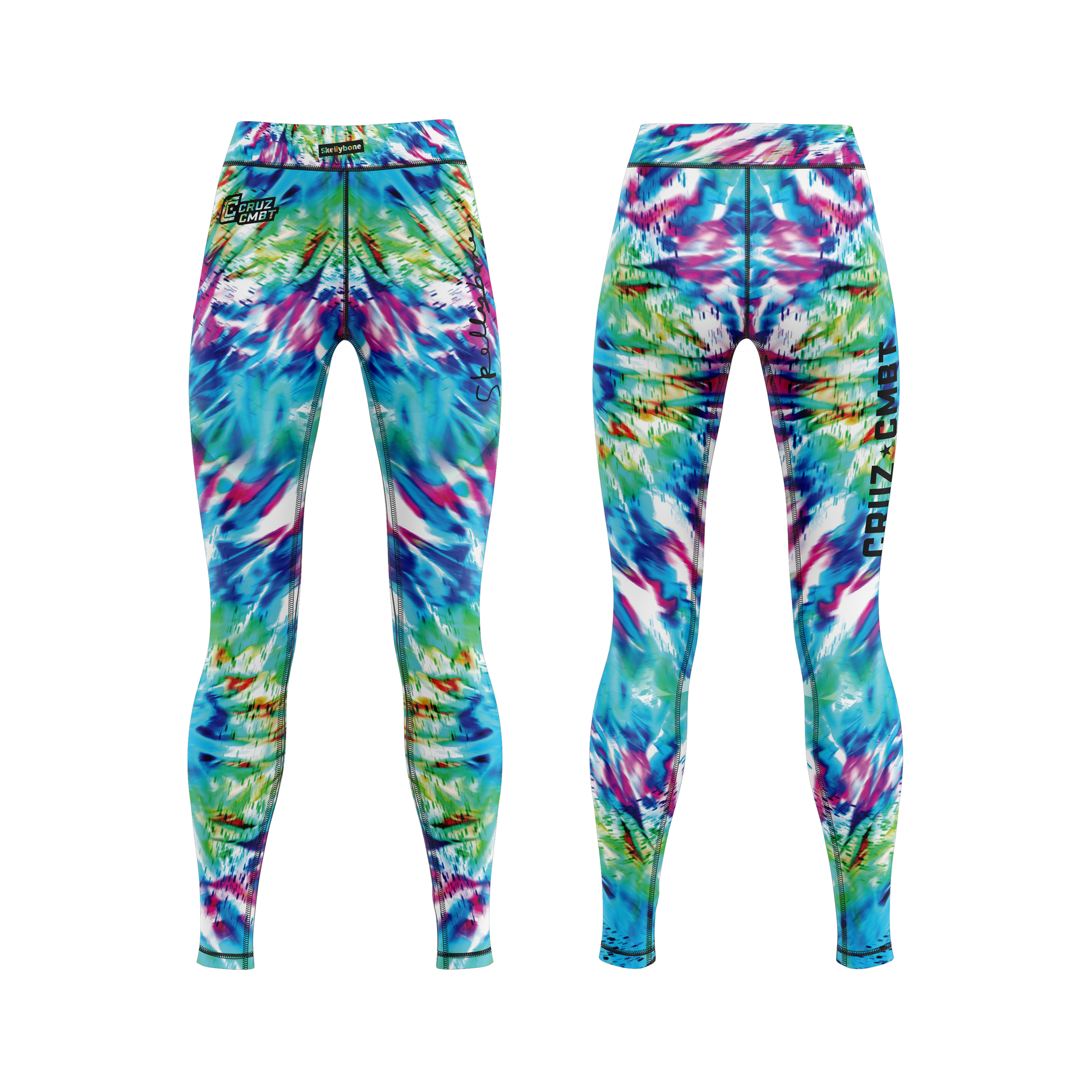 Skellybone Halcyon Spectra women's grappling tights, tie-dye