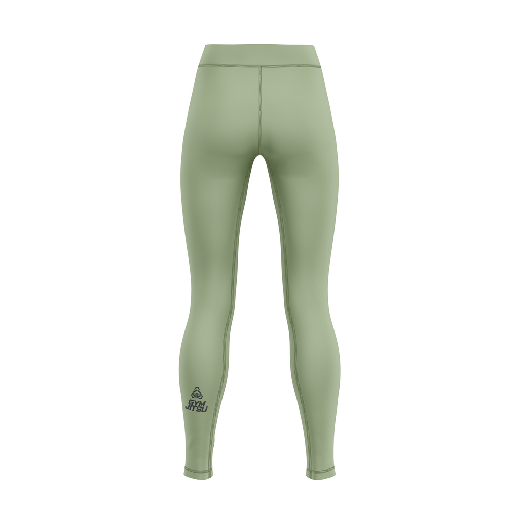 Gym Jitsu women's grappling tights Standard Issue, pale olive