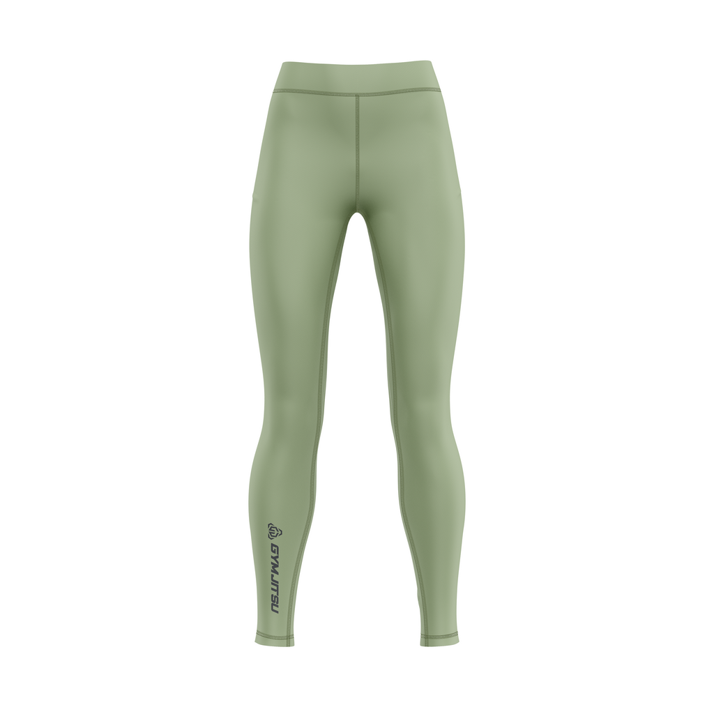 Gym Jitsu women's grappling tights Standard Issue, pale olive