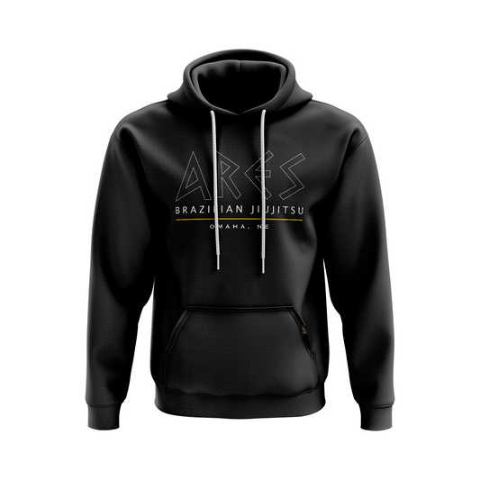 Ares BJJ Omaha pullover hoodie Standard Issue, black