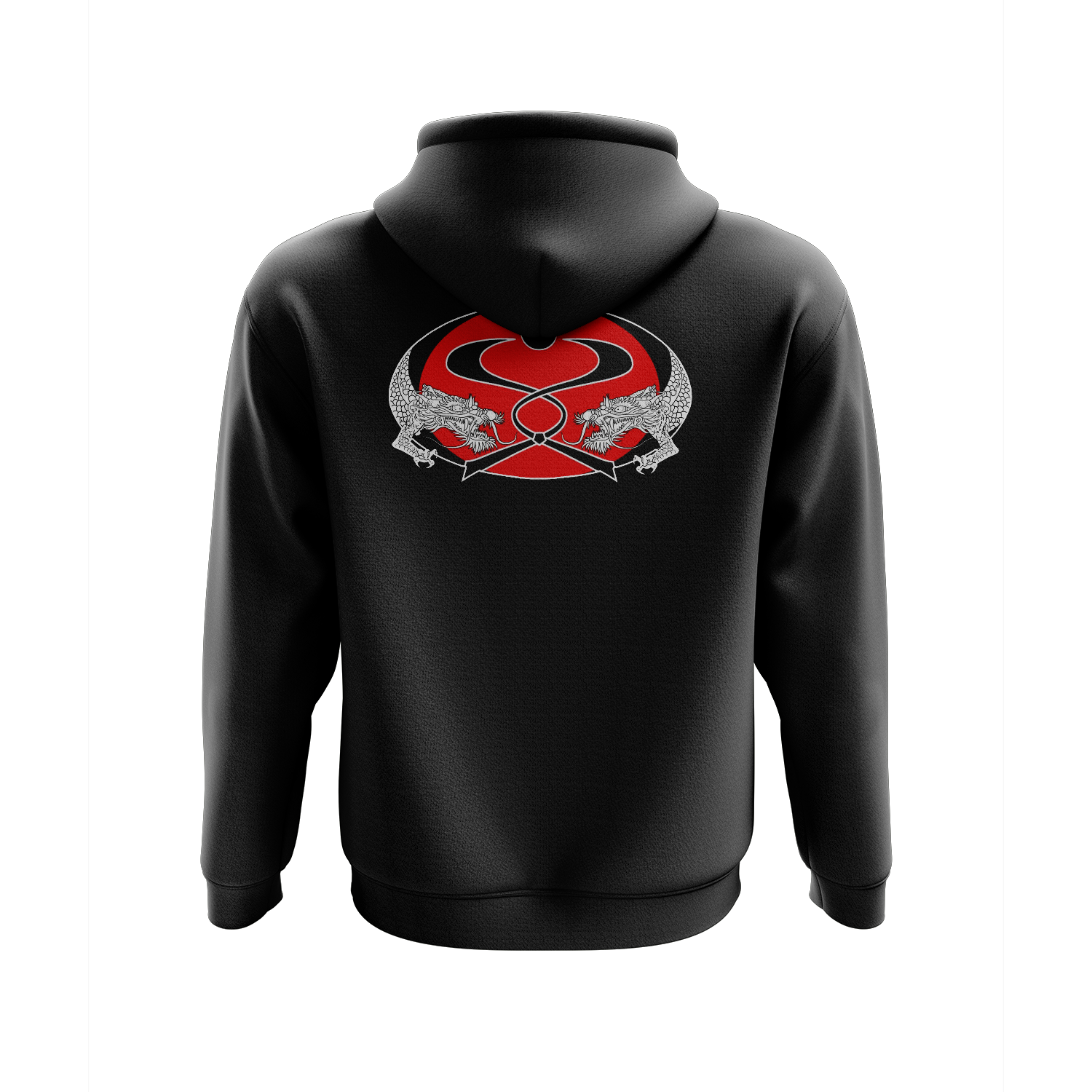 Dragons Martial Arts pullover hoodie Dragon Series, black
